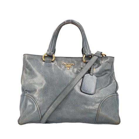 prada tasche vitello shine|Prada blue vitello shine tote.